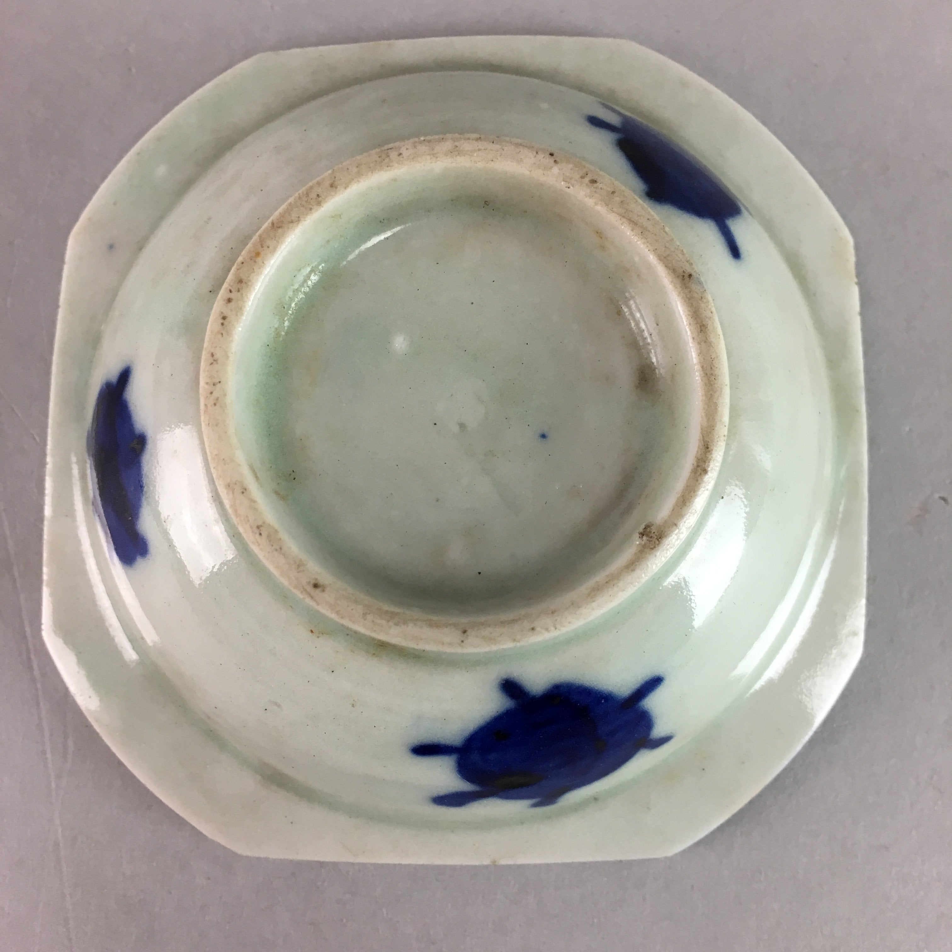 Japanese Porcelain Small Bowl Plate Vtg Kozara Floral Plum Blossom Pine PT929