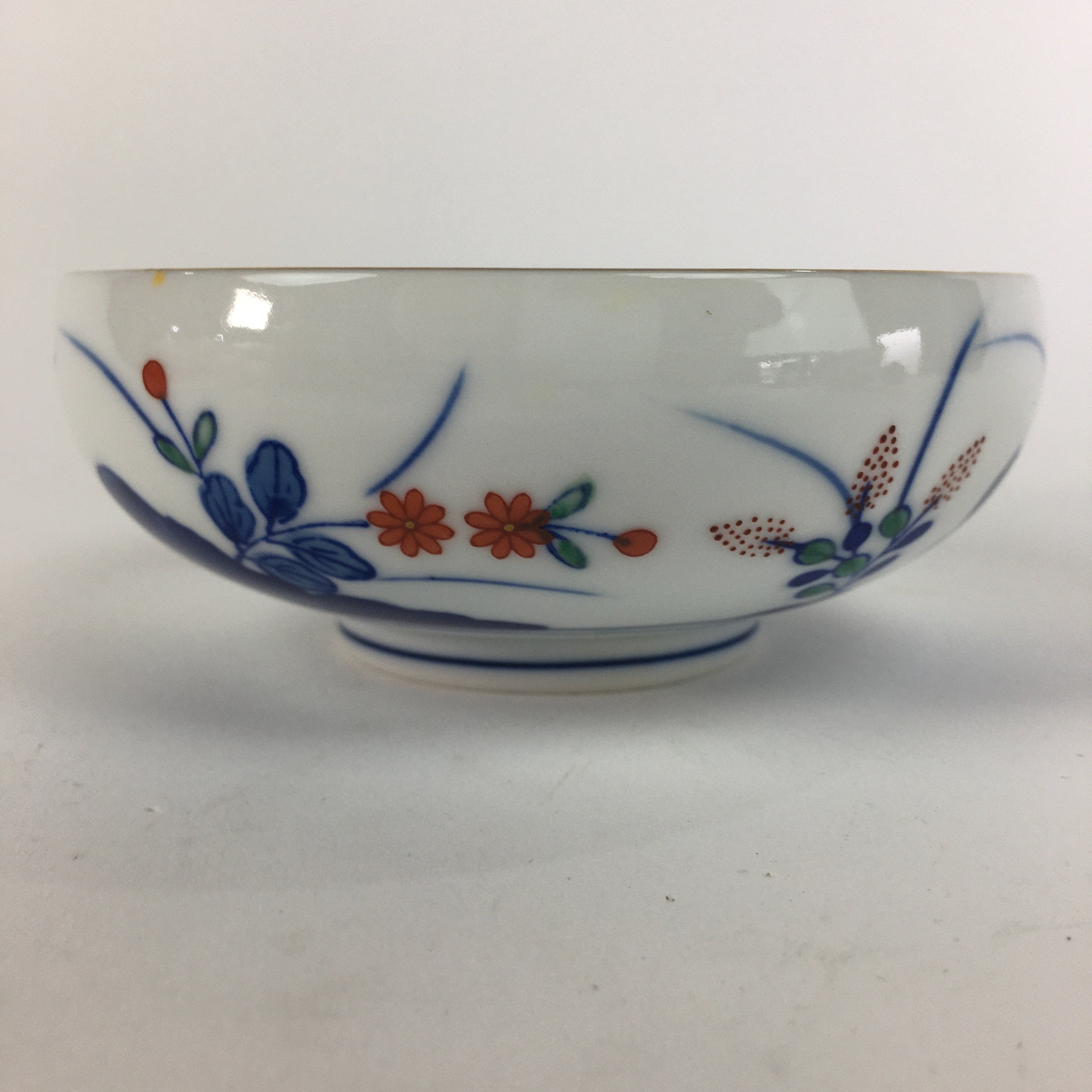 Japanese Porcelain Small Bowl Sometsuke Vtg Kobachi Blue White Flower QT111