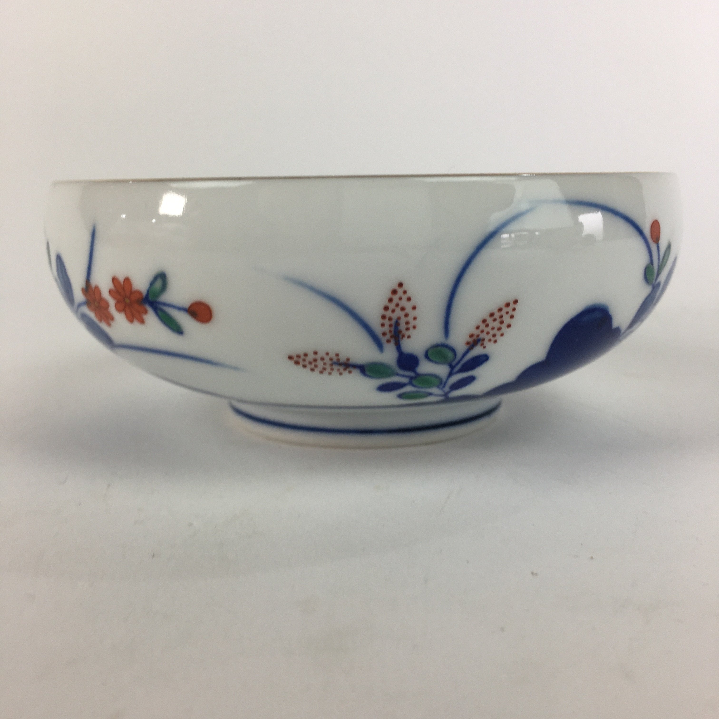 Japanese Porcelain Small Bowl Sometsuke Vtg Kobachi Blue White Flower QT111