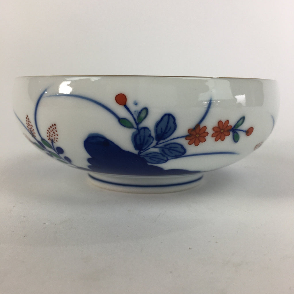 Japanese Porcelain Small Bowl Sometsuke Vtg Kobachi Blue White Flower QT111