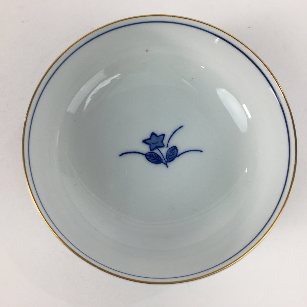 Japanese Porcelain Small Bowl Sometsuke Vtg Kobachi Blue White Flower QT111