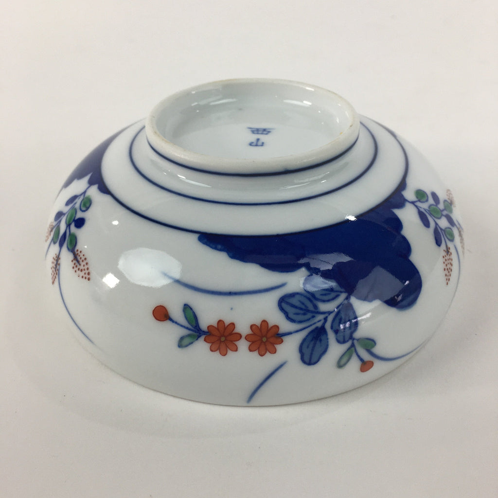 Japanese Porcelain Small Bowl Sometsuke Vtg Kobachi Blue White Flower QT111