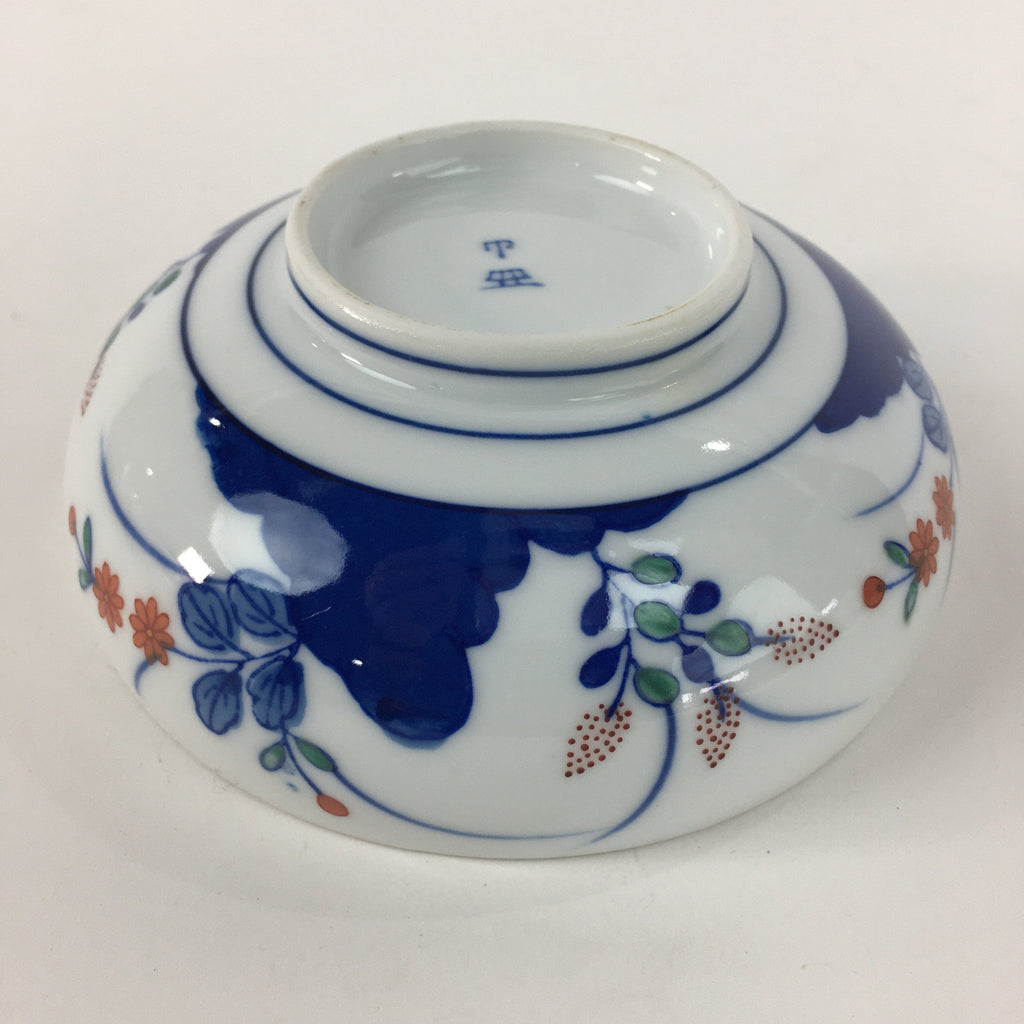 Japanese Porcelain Small Bowl Sometsuke Vtg Kobachi Blue White Flower QT111