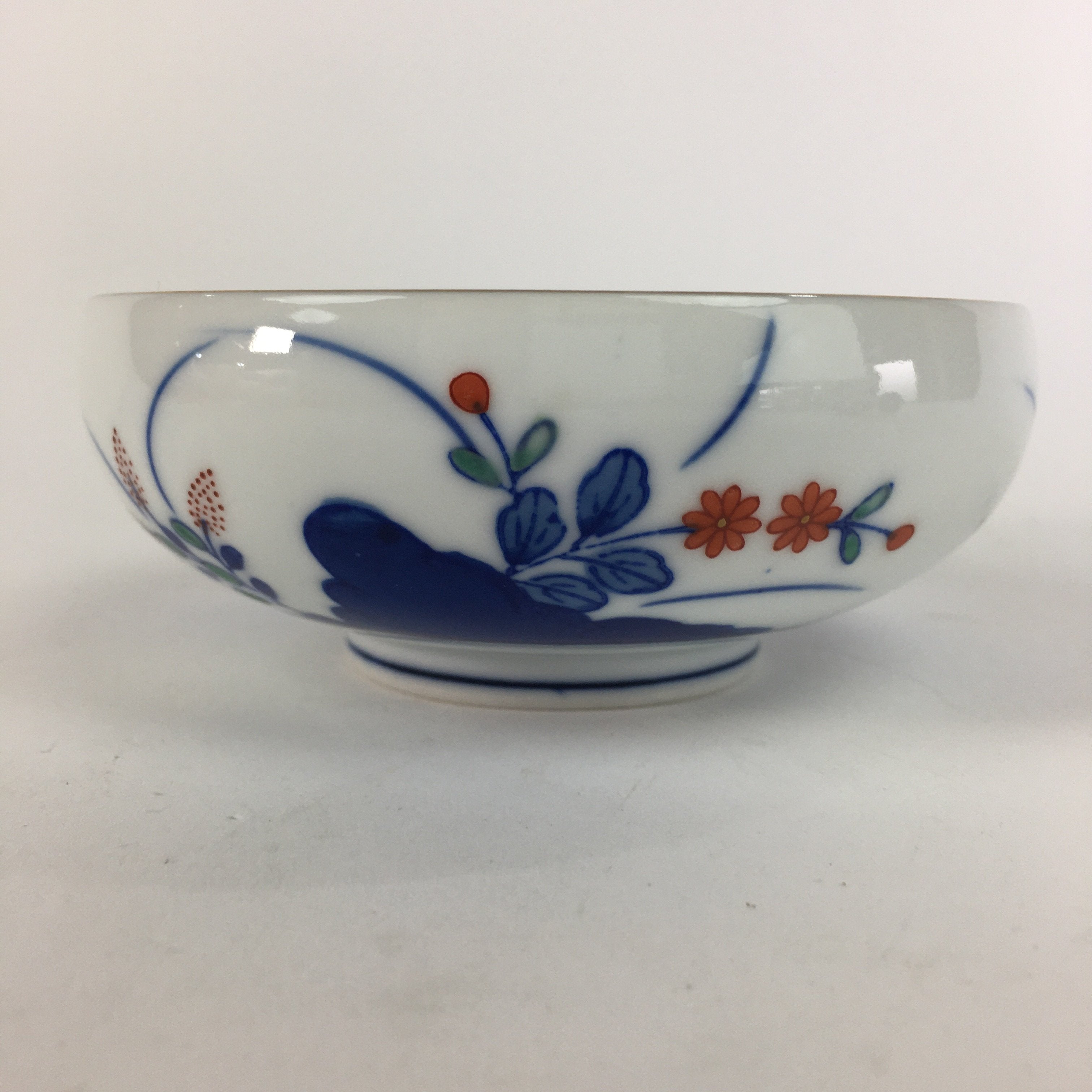 Japanese Porcelain Small Bowl Sometsuke Vtg Kobachi Blue White Flower QT111