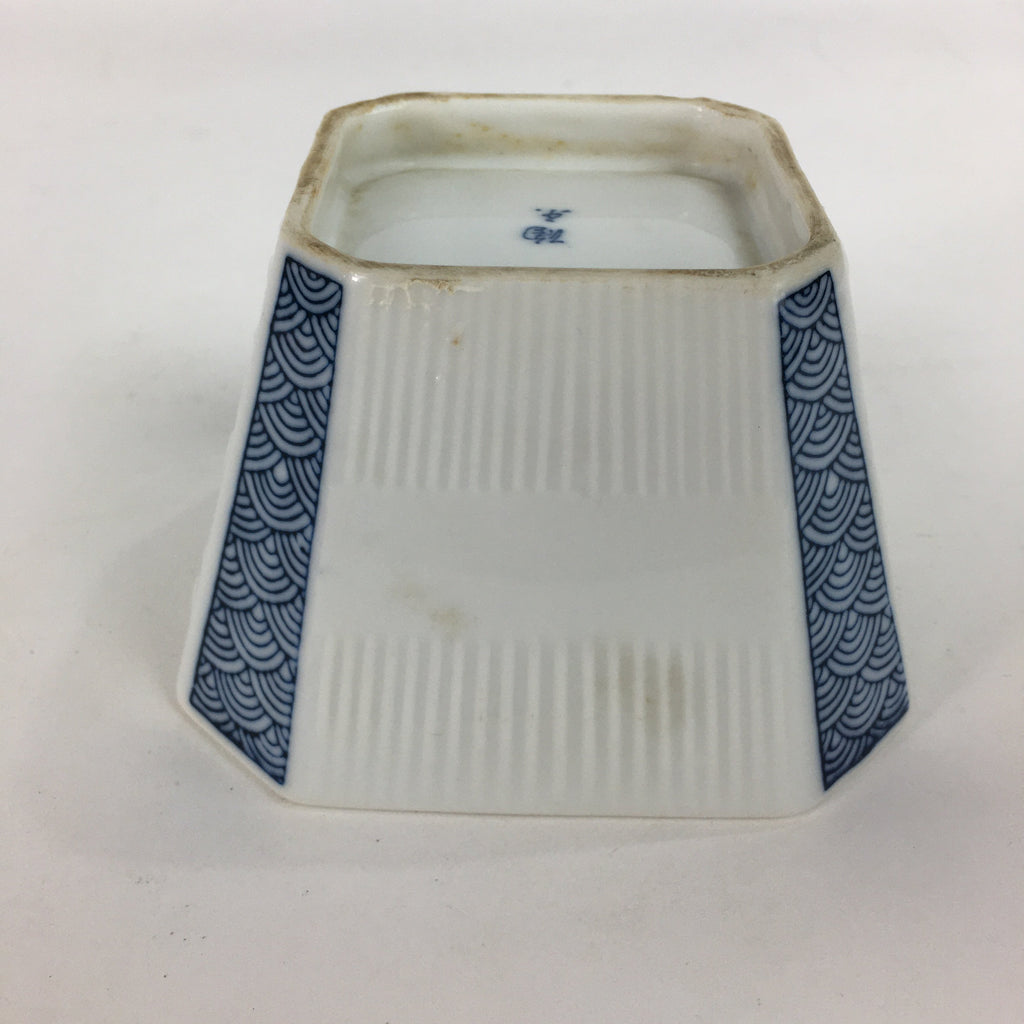 Japanese Porcelain Small Bowl Vtg Kobachi Blue Sometsuke White Flower Pattern PP