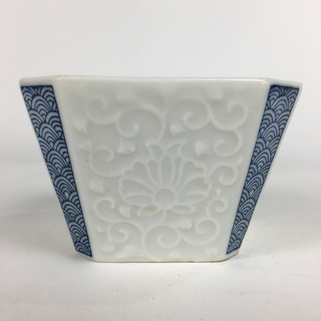 Japanese Porcelain Small Bowl Vtg Kobachi Blue Sometsuke White Flower Pattern PP