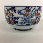 Japanese Porcelain Small Bowl Vtg Kobachi Blue White Flower Sometsuke QT108
