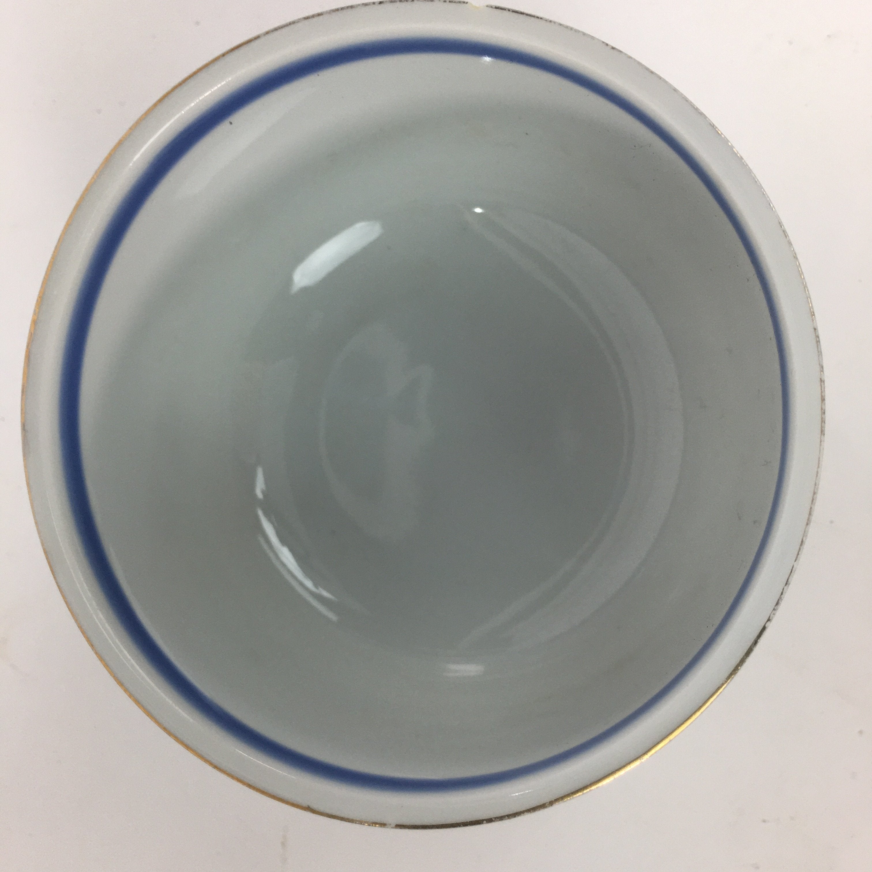 Japanese Porcelain Small Bowl Vtg Kobachi Blue White Flower Sometsuke QT108