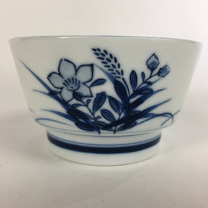 Japanese Porcelain Small Bowl Vtg Kobachi Blue White Flower Sometsuke QT117