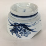 Japanese Porcelain Small Bowl Vtg Kobachi Blue White Flower Sometsuke QT117