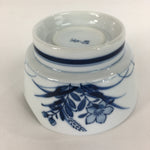 Japanese Porcelain Small Bowl Vtg Kobachi Blue White Flower Sometsuke QT117