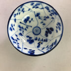 Japanese Porcelain Small Bowl Vtg Kobachi Blue White Leaves Sometsuke PP479