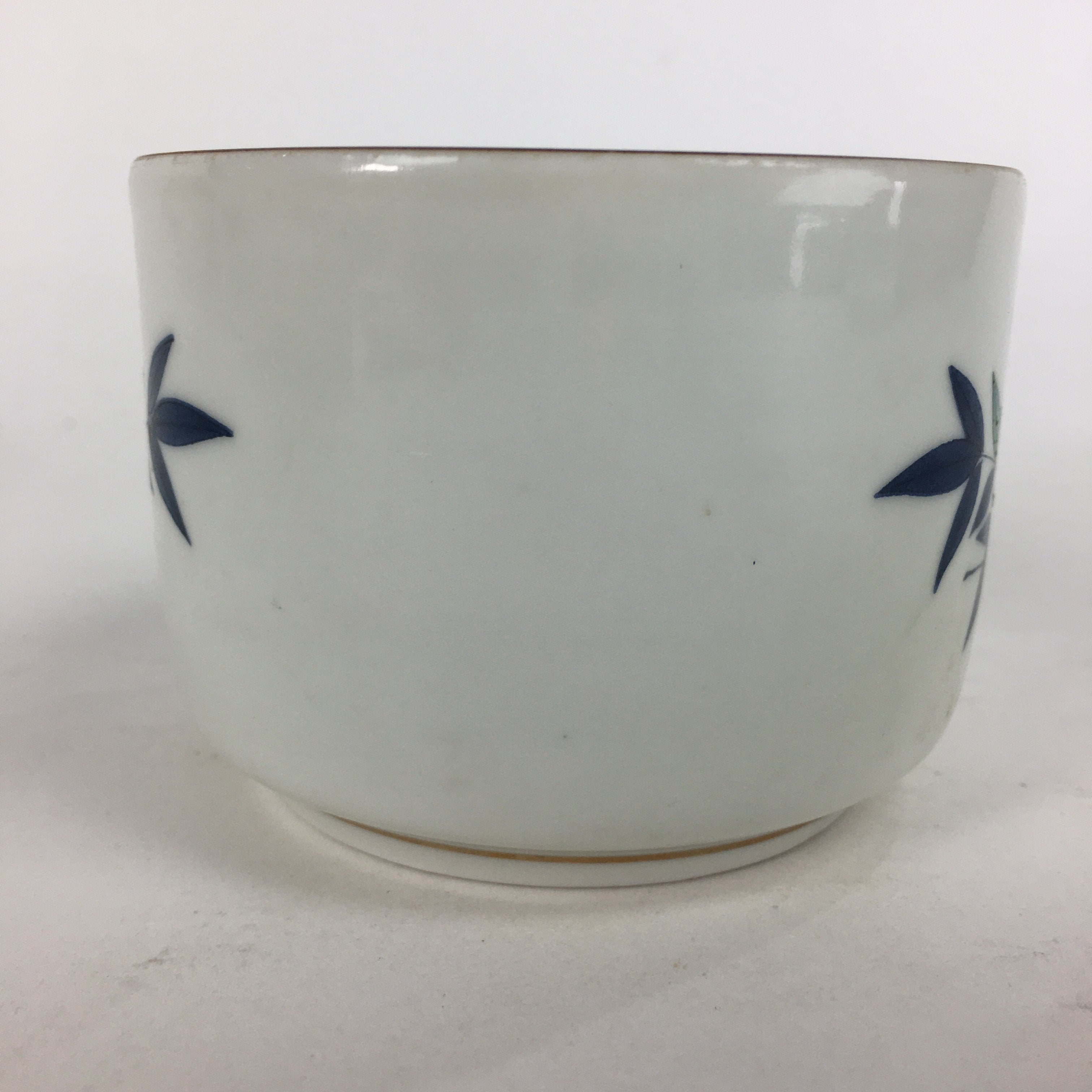 Japanese Porcelain Small Bowl Vtg Kobachi Sometsuke Nandina Tree White QT125