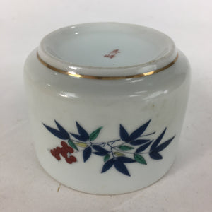 Japanese Porcelain Small Bowl Vtg Kobachi Sometsuke Nandina Tree White QT125