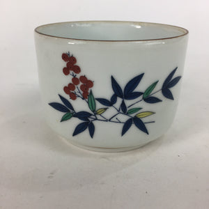 Japanese Porcelain Small Bowl Vtg Kobachi Sometsuke Nandina Tree White QT125