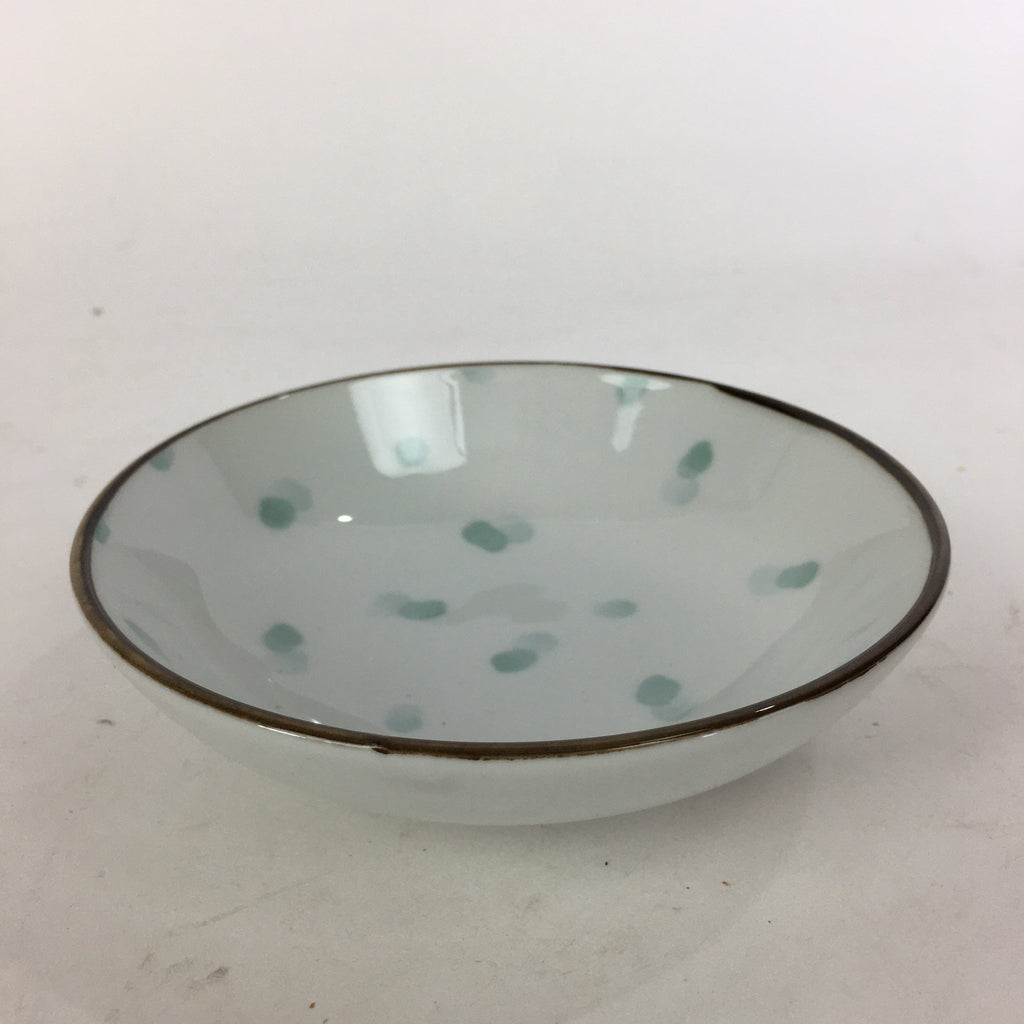 Japanese Porcelain Small Bowl Vtg Kobachi Sometsuke Small Green Polka Dots QT119