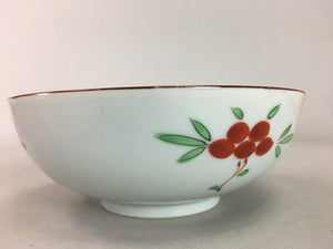Japanese Porcelain Small Bowl Vtg Kobachi White Blue Red Floral QT66