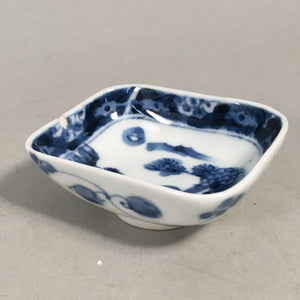 Japanese Porcelain Small Bowl Vtg Kozara Blue White Soy Sauce Dipping Dish PP410