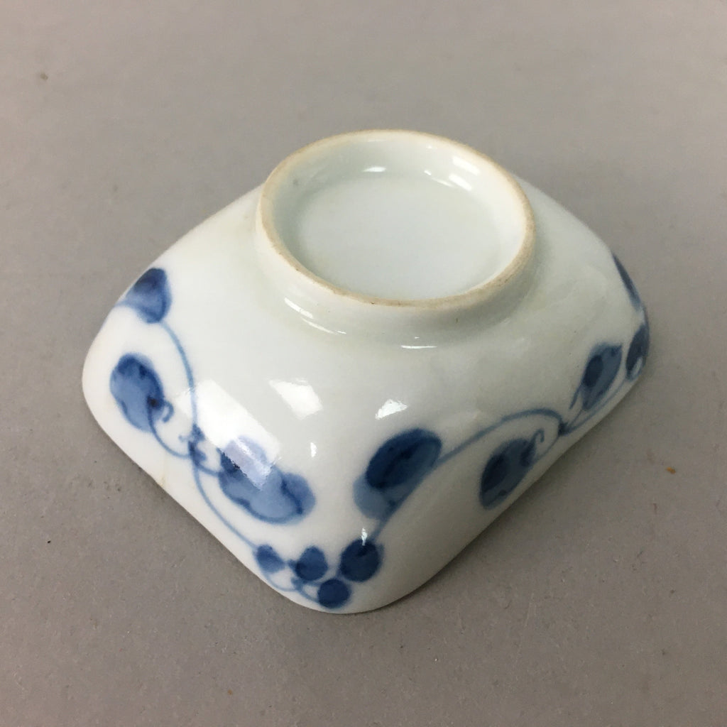 Japanese Porcelain Small Bowl Vtg Kozara Blue White Soy Sauce Dipping Dish PP94