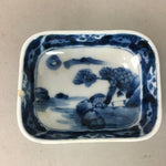 Japanese Porcelain Small Bowl Vtg Kozara Blue White Soy Sauce Dipping Dish PP94