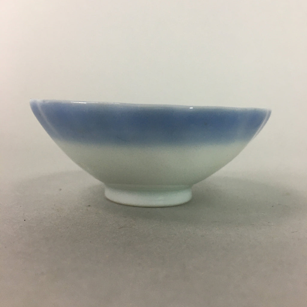 Japanese Porcelain Small Bowl Vtg Kozara Blue White Soy Sauce Dipping Dish QT82