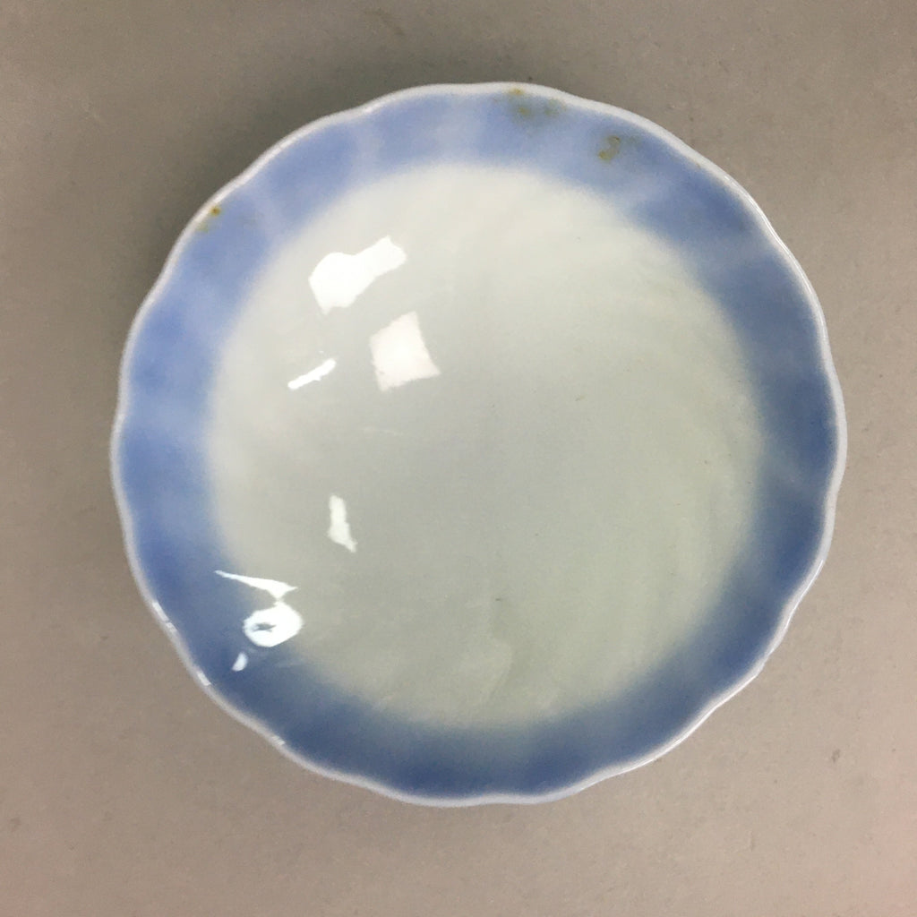 Japanese Porcelain Small Bowl Vtg Kozara Blue White Soy Sauce Dipping Dish QT82