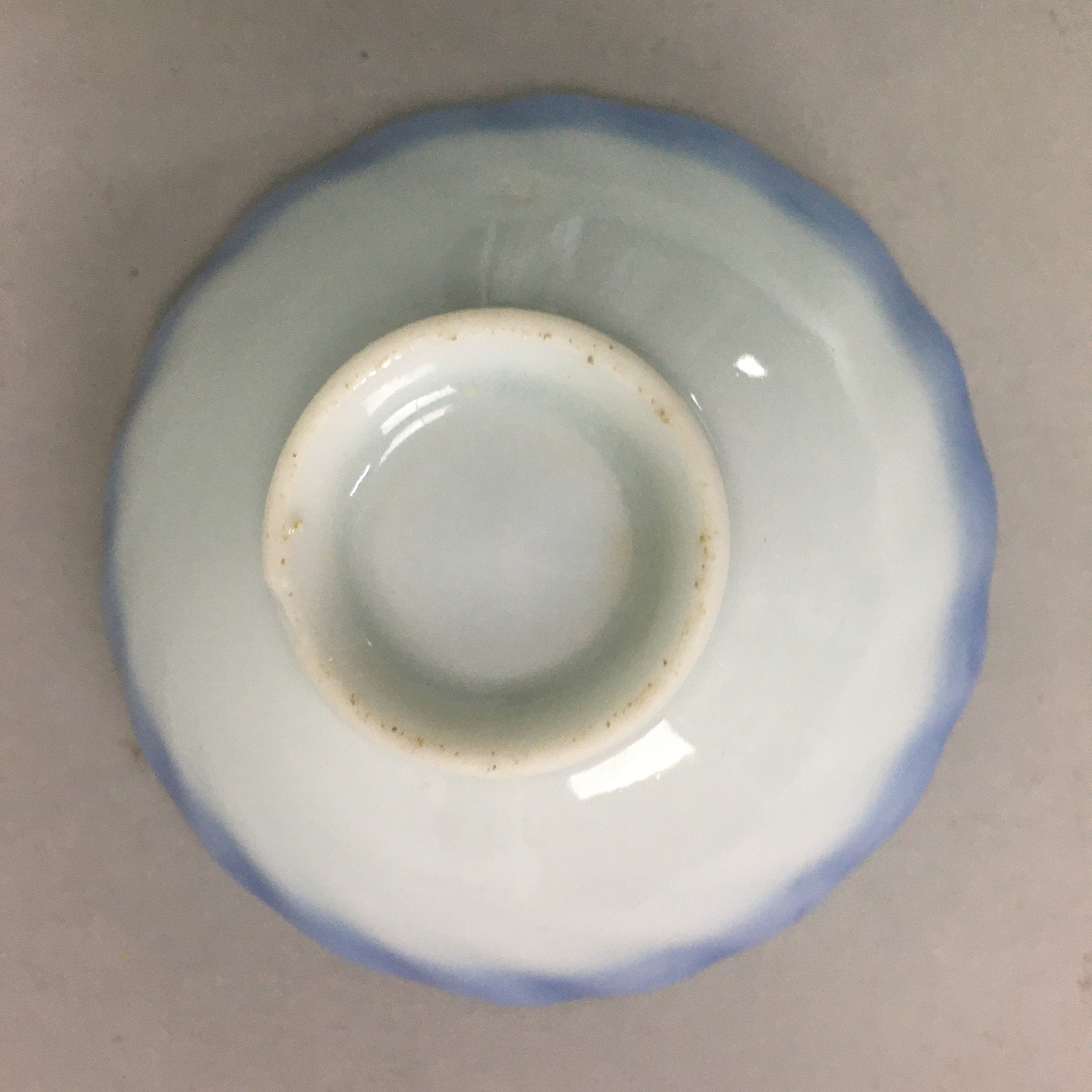 Japanese Porcelain Small Bowl Vtg Kozara Blue White Soy Sauce Dipping Dish QT82