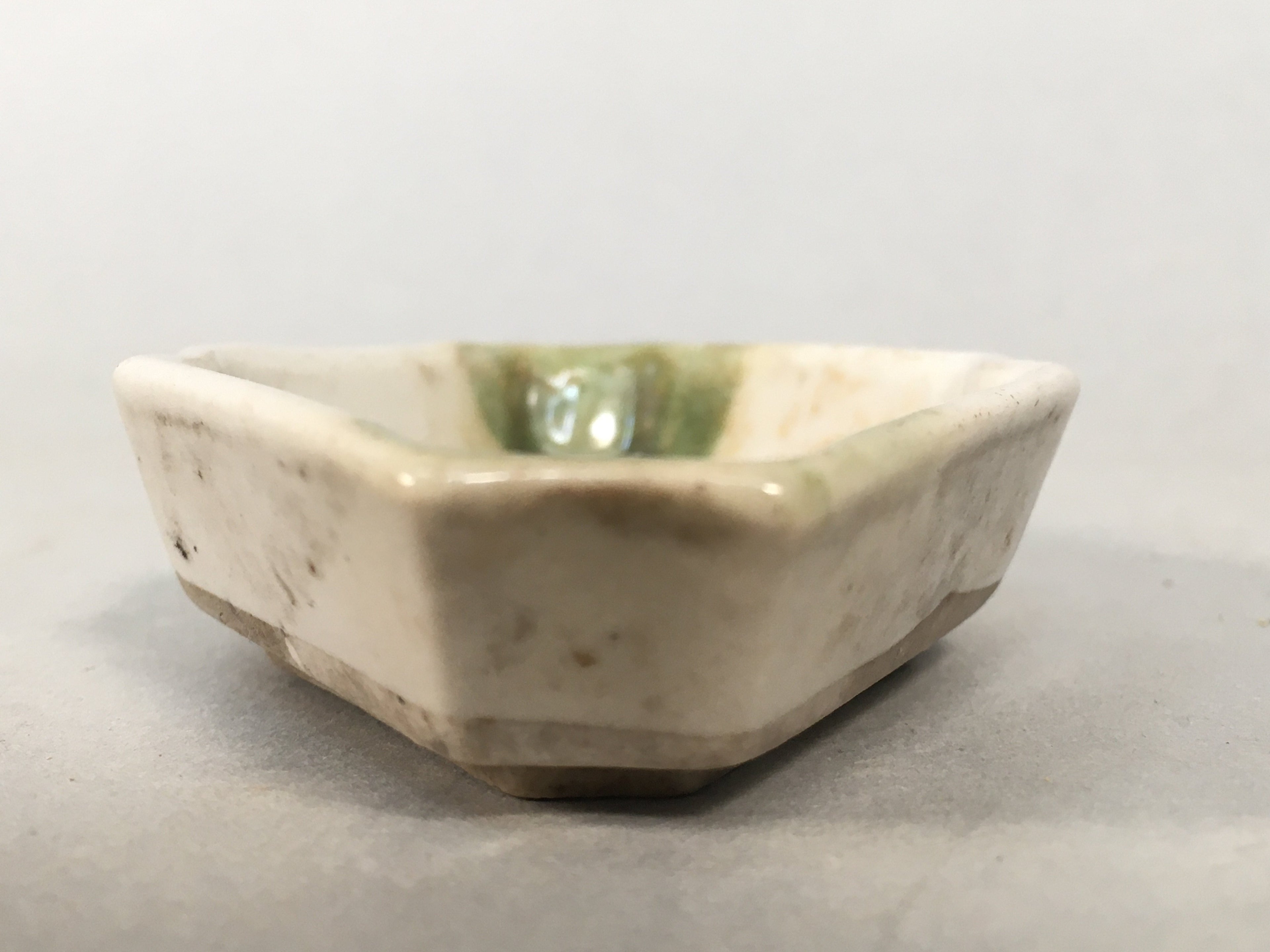 Japanese Porcelain Small Bowl Vtg Kozara Diamond Soy Sauce Dipping Dish PP427
