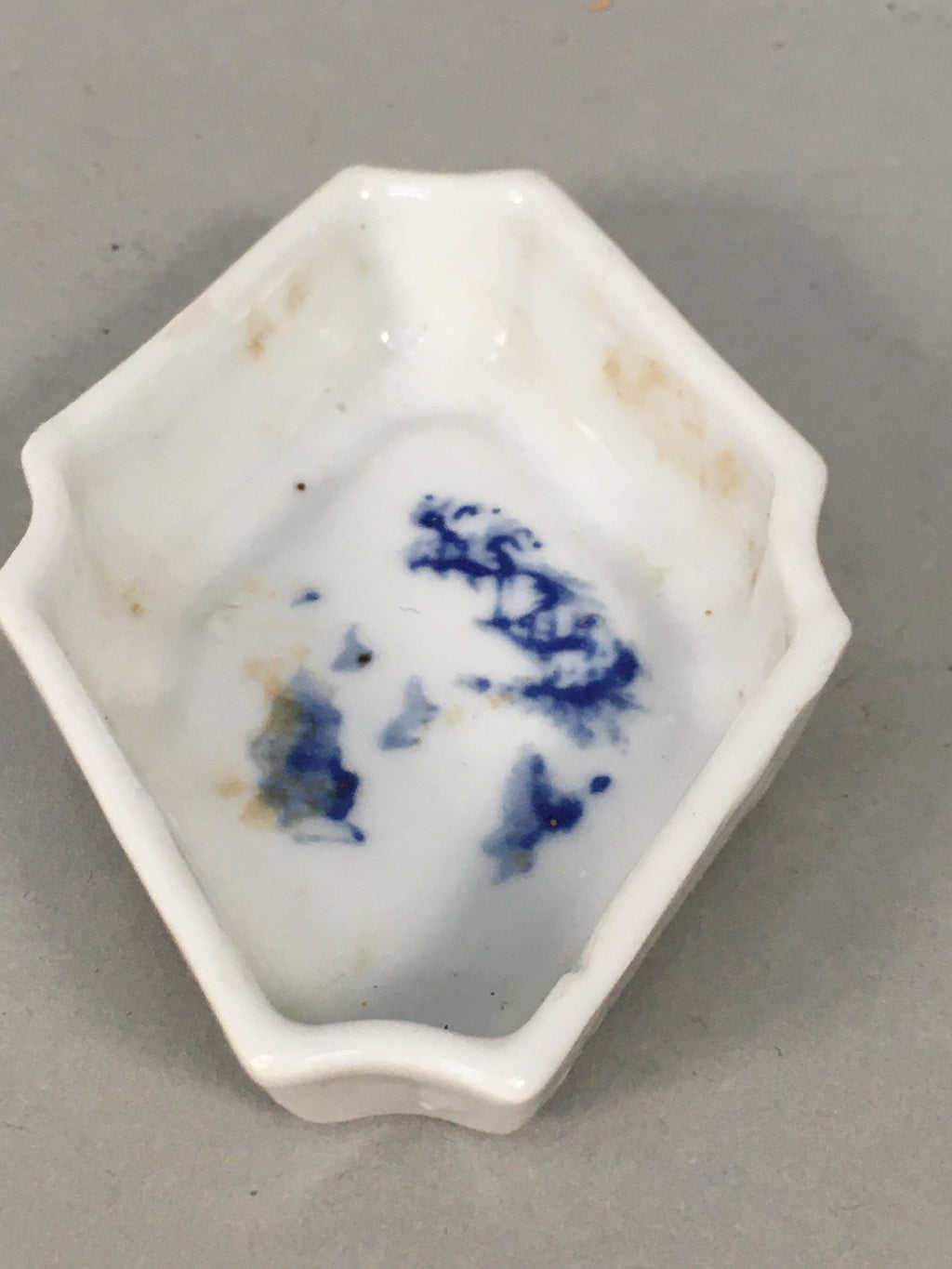 Japanese Porcelain Small Bowl Vtg Kozara Diamond Soy Sauce Dipping Dish PP431