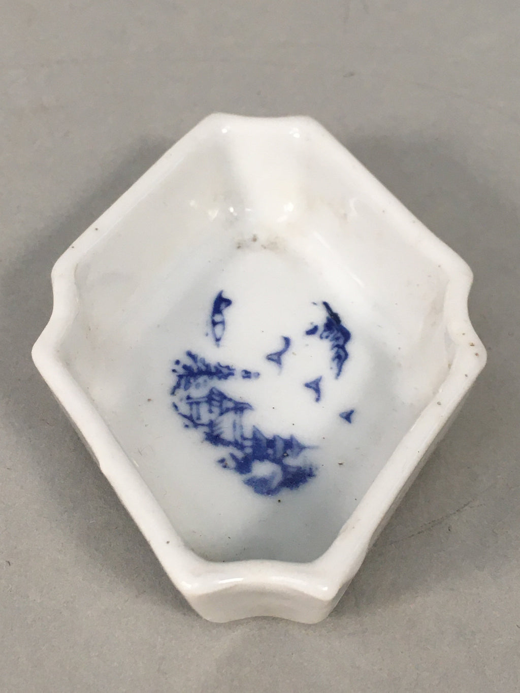 Japanese Porcelain Small Bowl Vtg Kozara Diamond Soy Sauce Dipping Dish PP433