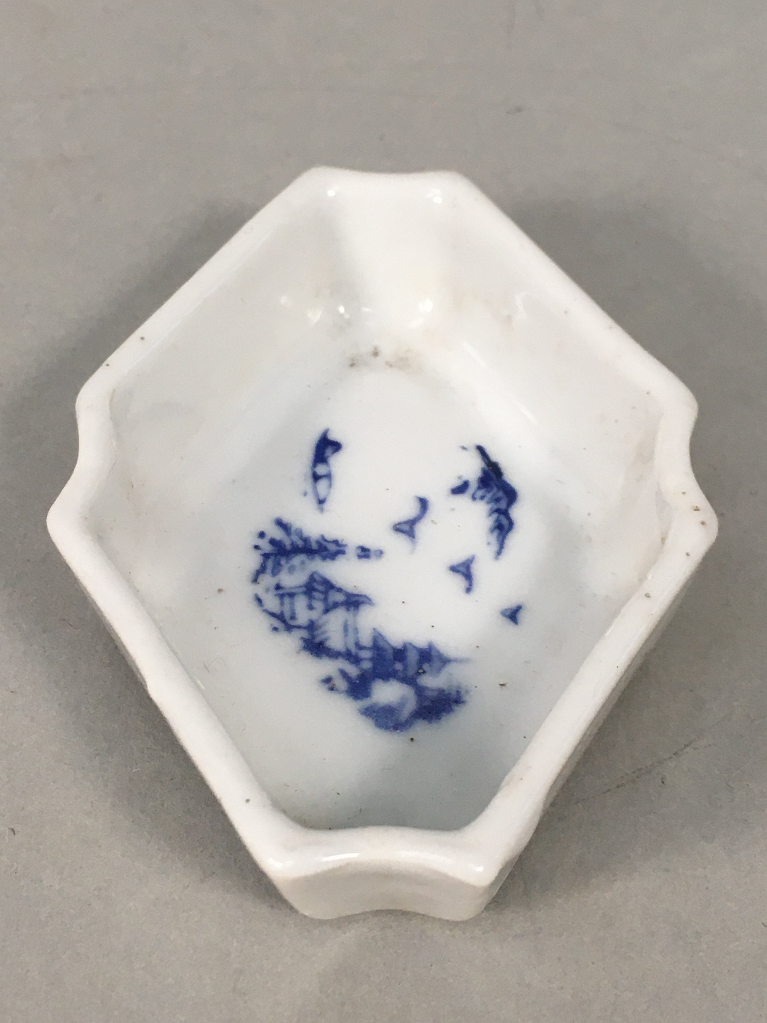 Japanese Porcelain Small Bowl Vtg Kozara Diamond Soy Sauce Dipping Dish PP433
