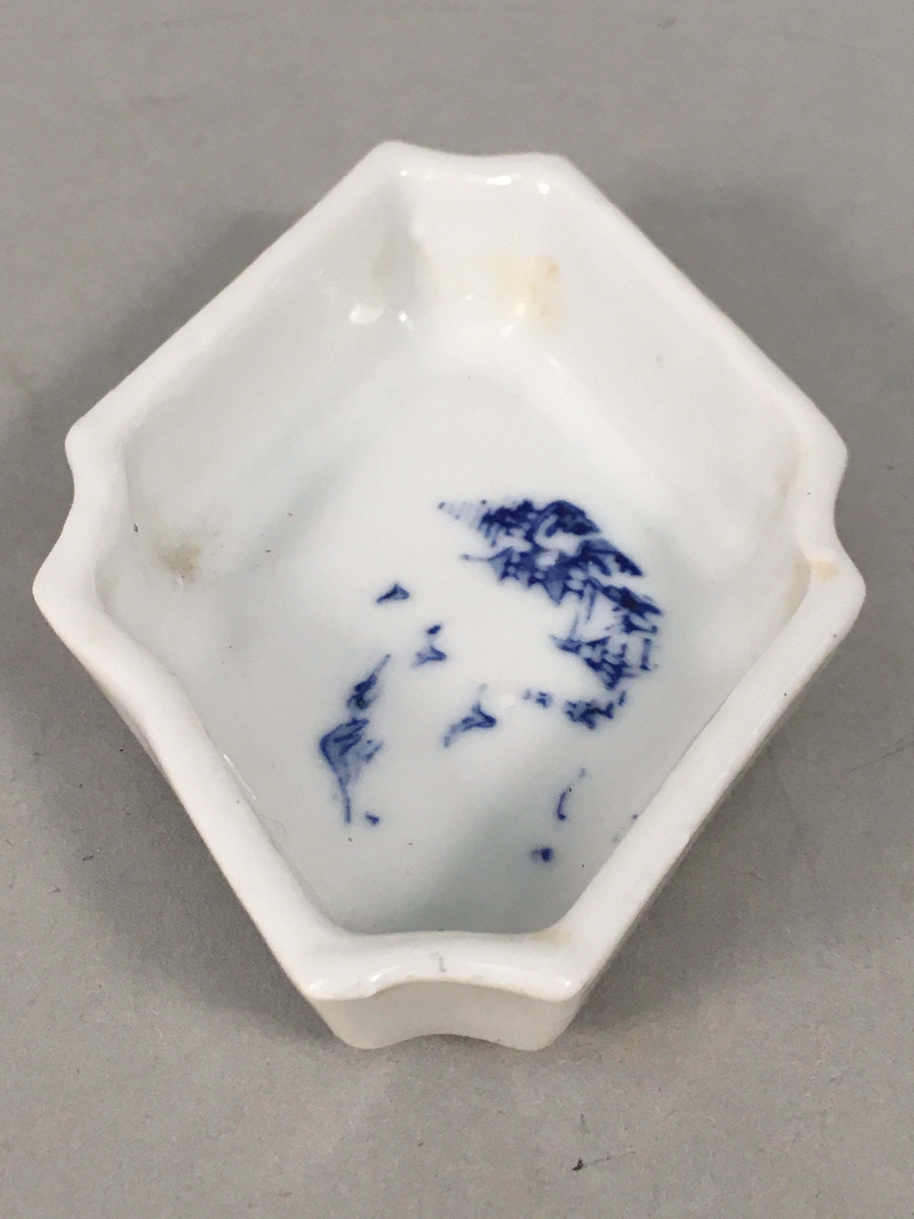 Japanese Porcelain Small Bowl Vtg Kozara Diamond Soy Sauce Dipping Dish PP434