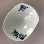Japanese Porcelain Small Bowl Vtg Kozara White Blue Yajirobei PP465