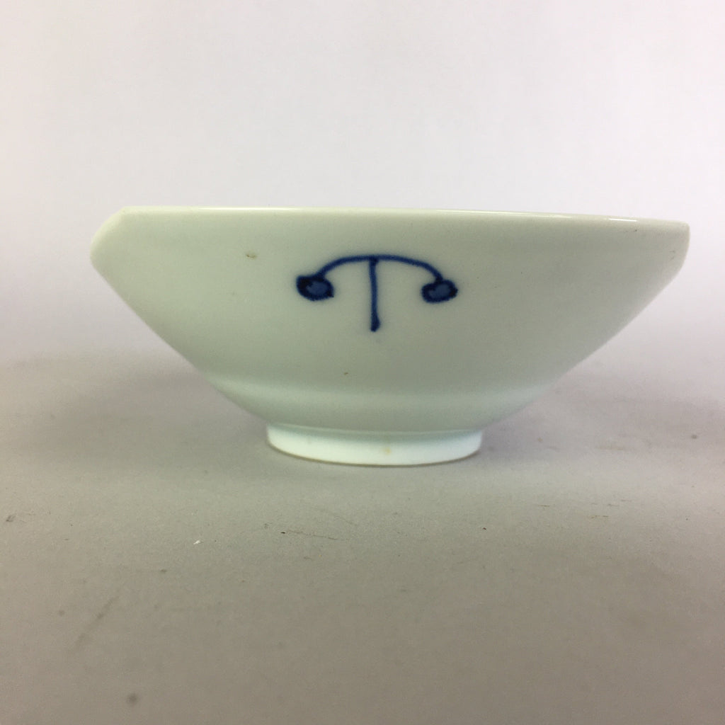 Japanese Porcelain Small Bowl Vtg Kozara White Blue Yajirobei PP466