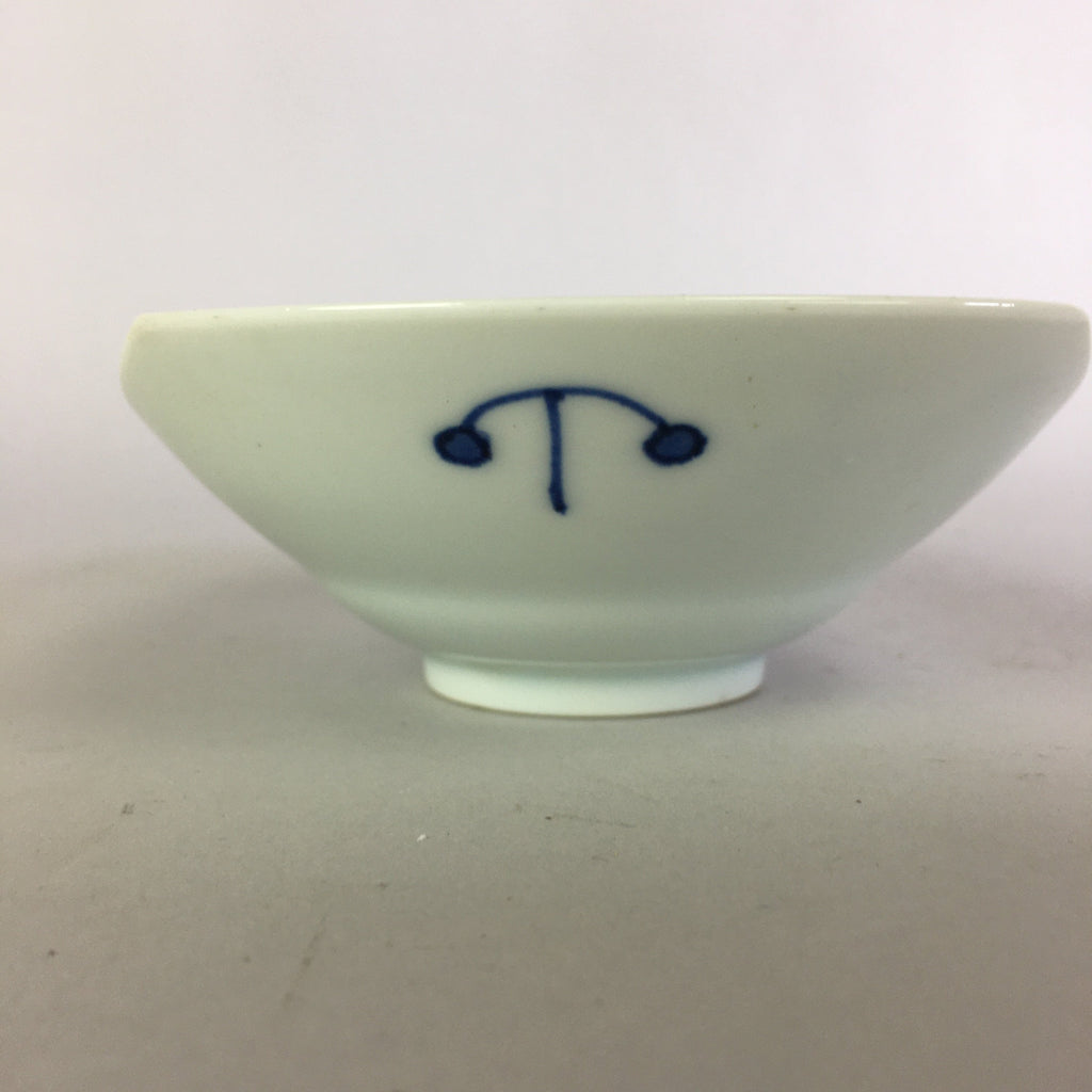 Japanese Porcelain Small Bowl Vtg Kozara White Blue Yajirobei PP466