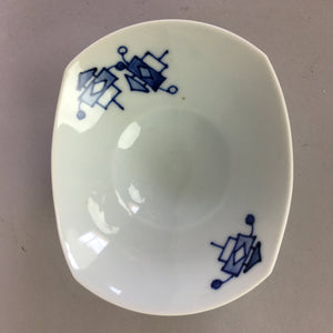 Japanese Porcelain Small Bowl Vtg Kozara White Blue Yajirobei PP466