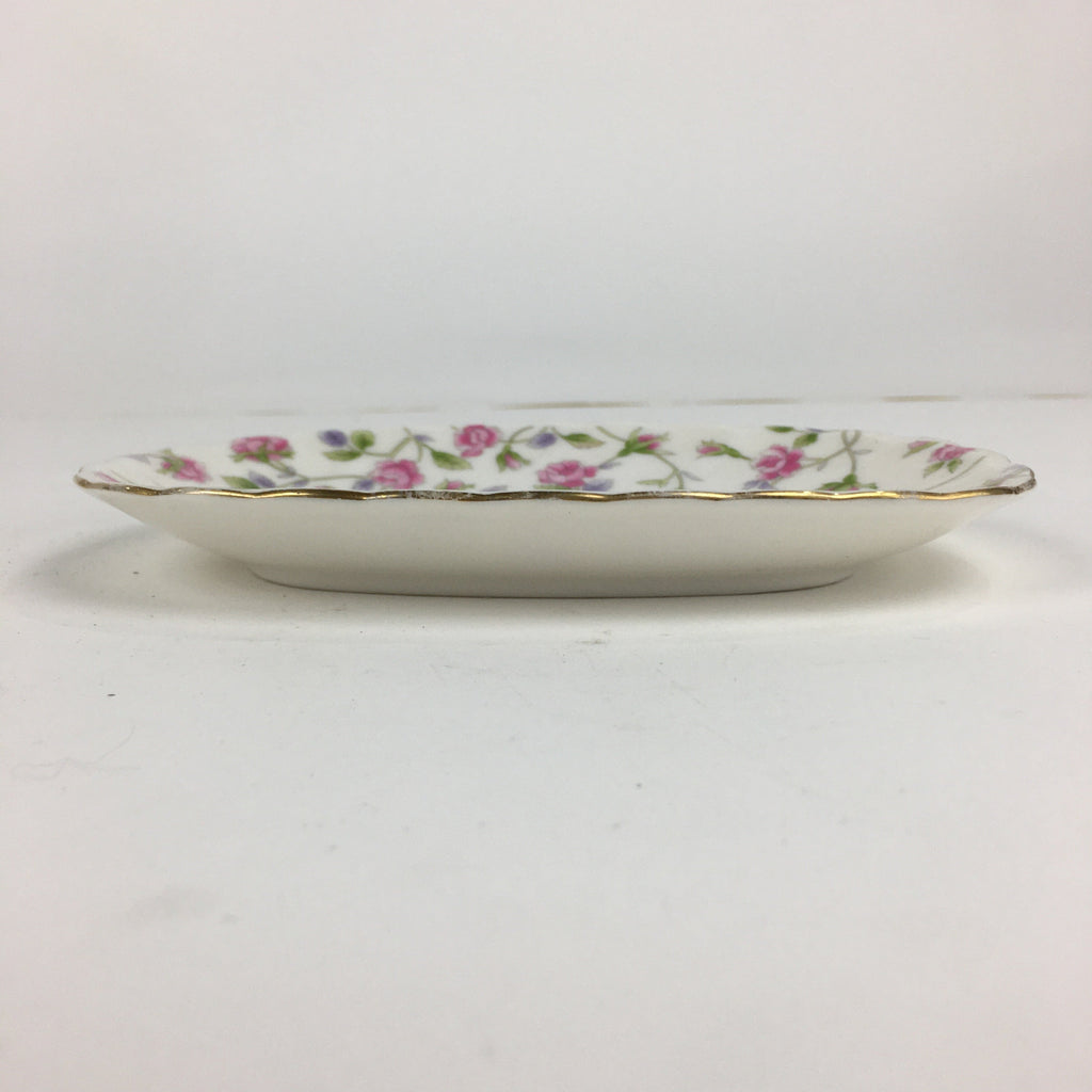 Japanese Porcelain Small Plate Hoya China Corp. Vtg Flower Pattern PP791
