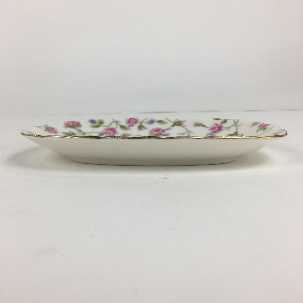 Japanese Porcelain Small Plate Hoya China Corp. Vtg Flower Pattern PP791