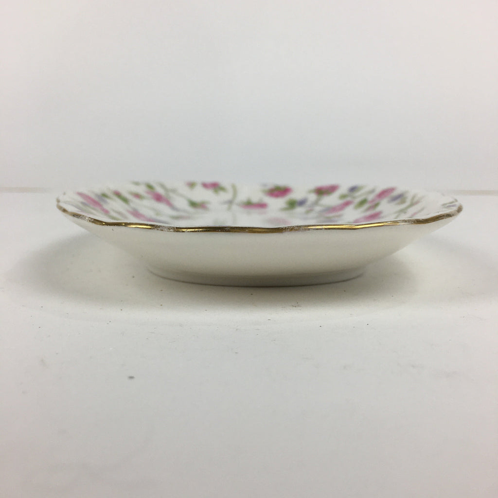 Japanese Porcelain Small Plate Hoya China Corp. Vtg Flower Pattern PP791
