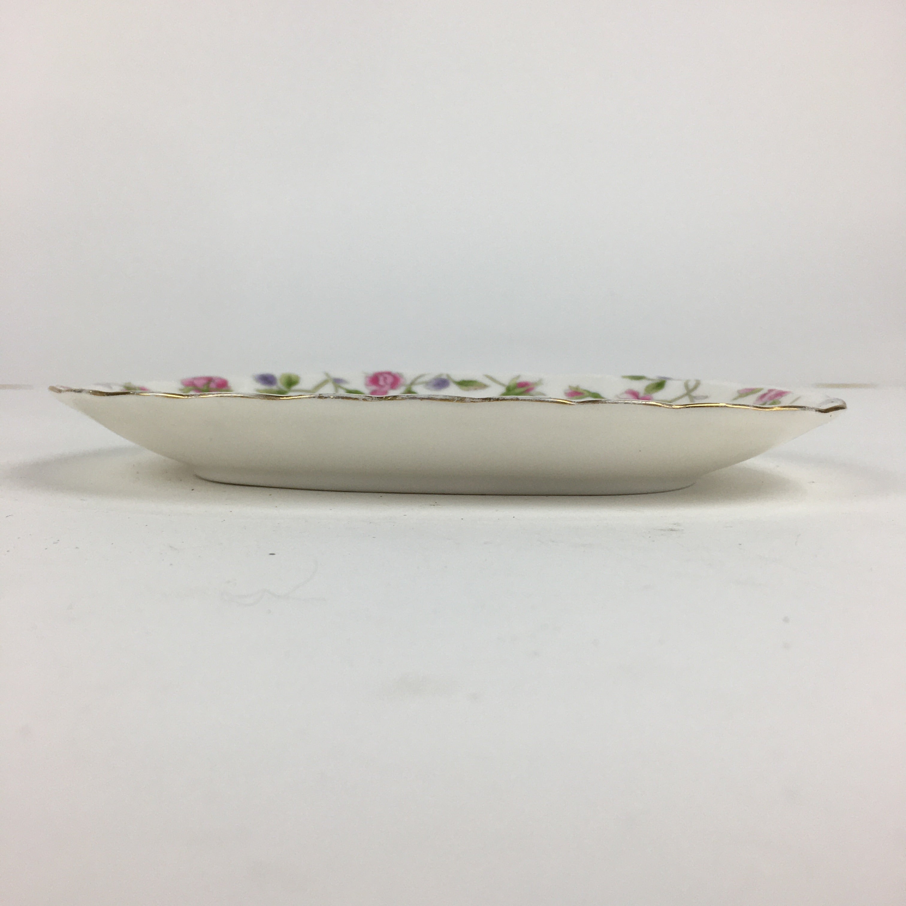 Japanese Porcelain Small Plate Hoya China Corp. Vtg Flower Pattern PP791