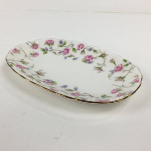 Japanese Porcelain Small Plate Hoya China Corp. Vtg Flower Pattern PP792