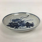 Japanese Porcelain Small Plate Kozara Vtg Blue Flower Dandelion Kozara PP801