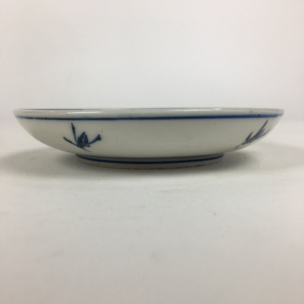 Japanese Porcelain Small Plate Kozara Vtg Blue Flower Dandelion Kozara PP801