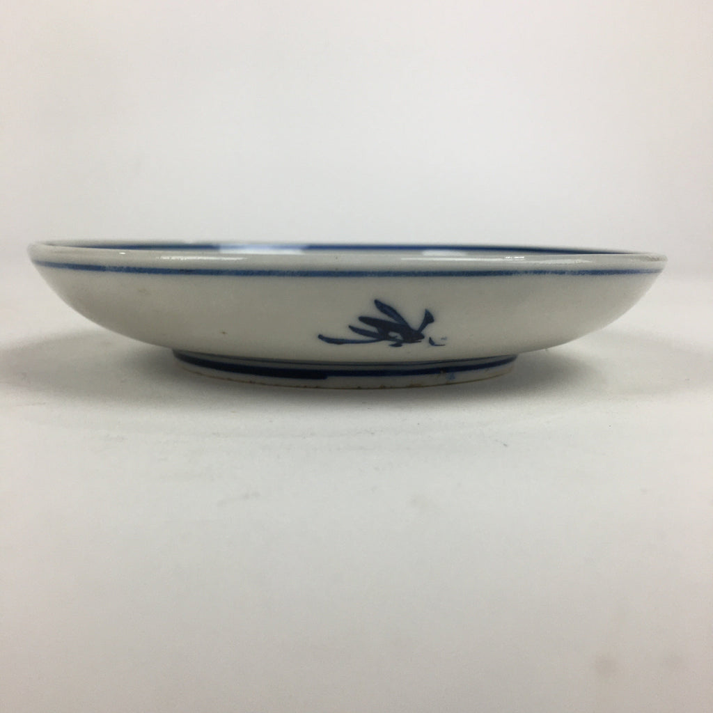 Japanese Porcelain Small Plate Kozara Vtg Blue Flower Dandelion Kozara PP801