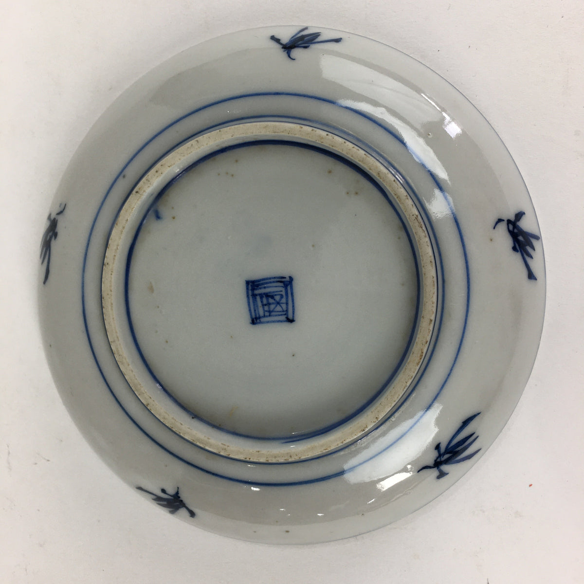 Japanese Porcelain Small Plate Kozara Vtg Blue Flower Dandelion Kozara PP801