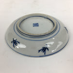 Japanese Porcelain Small Plate Kozara Vtg Blue Flower Dandelion Kozara PP801