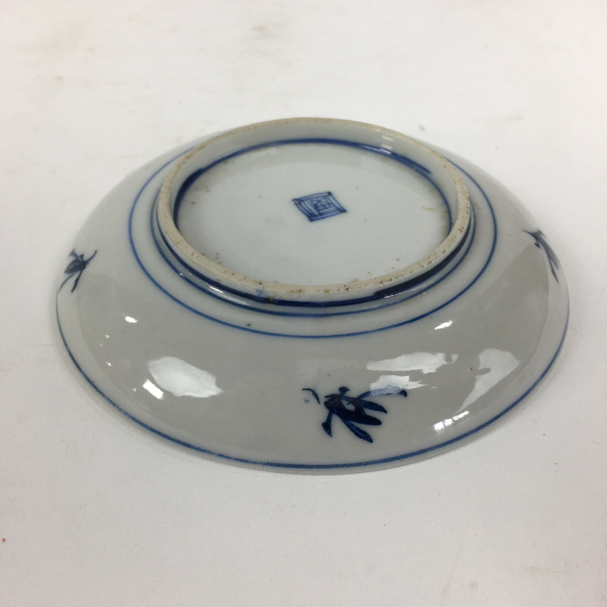 Japanese Porcelain Small Plate Kozara Vtg Blue Flower Dandelion Kozara PP801