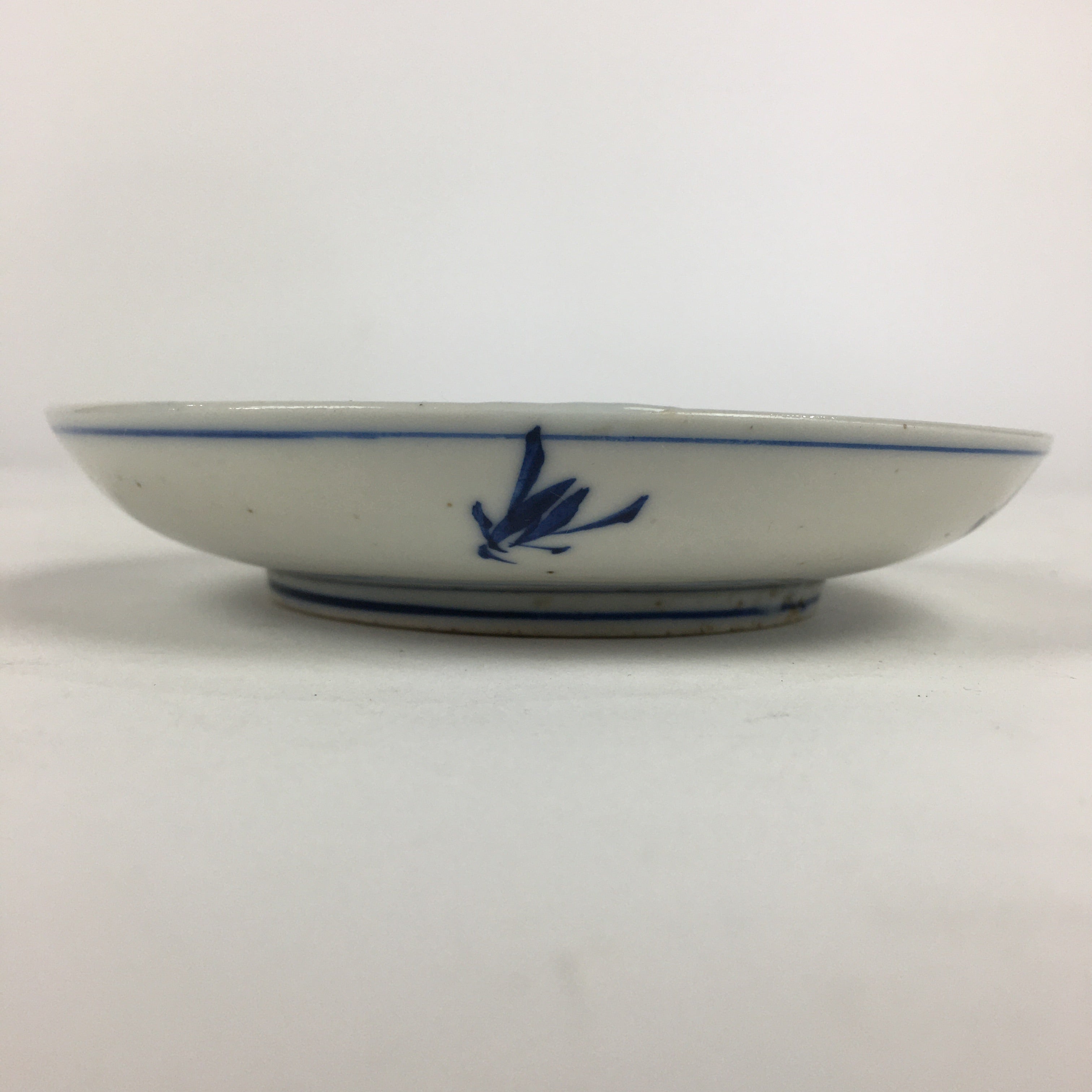 Japanese Porcelain Small Plate Kozara Vtg Blue Flower Dandelion Kozara PP802