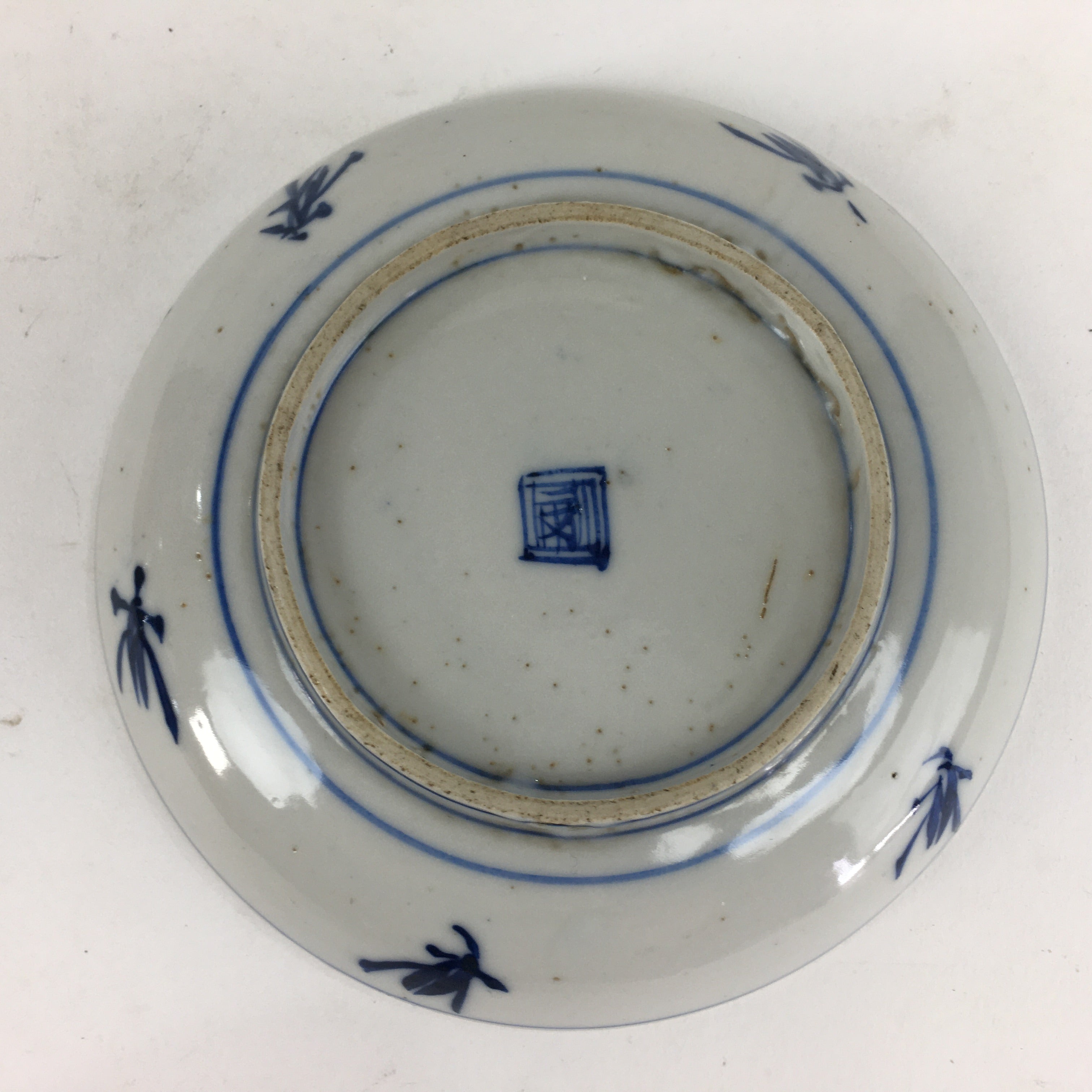 Japanese Porcelain Small Plate Kozara Vtg Blue Flower Dandelion Kozara PP802