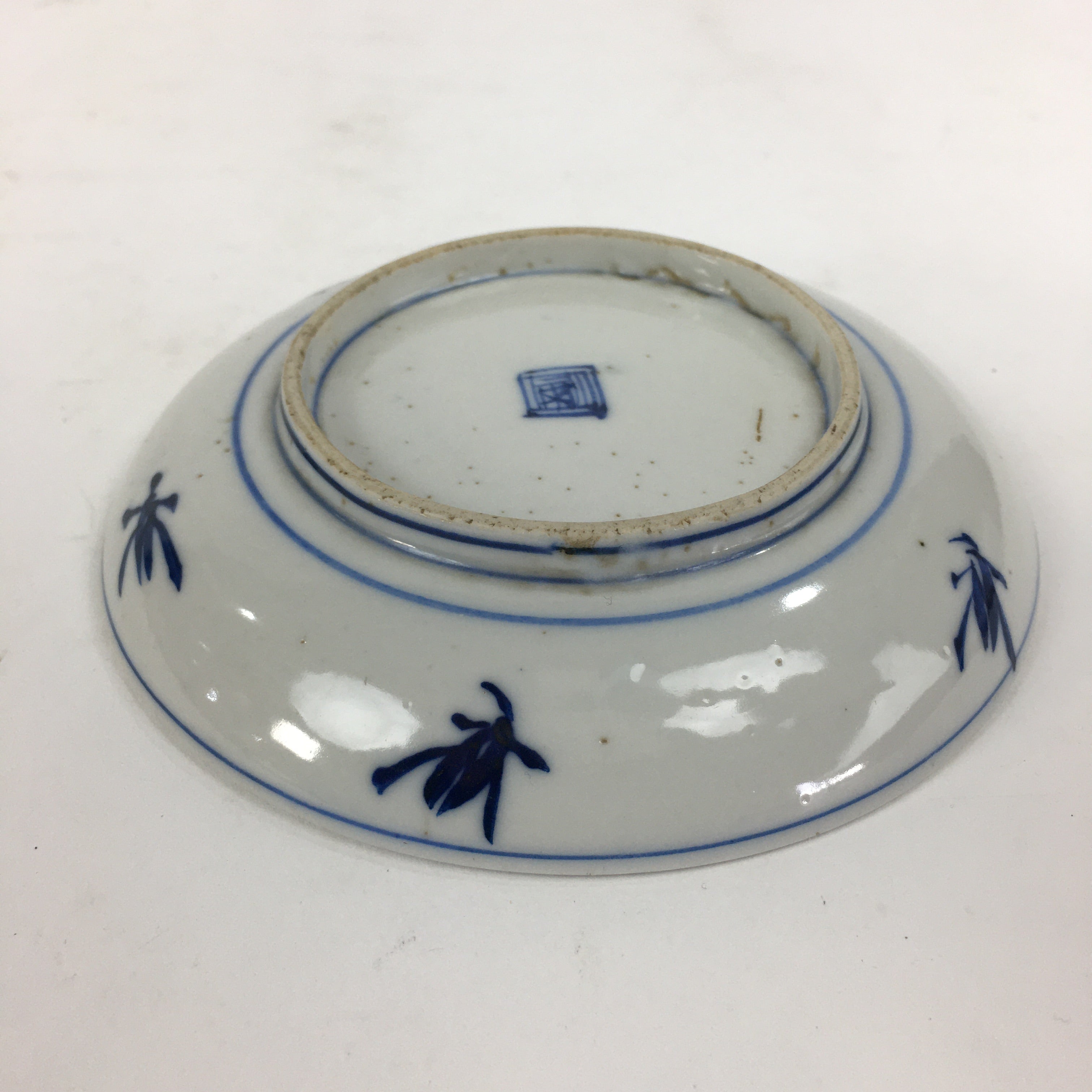 Japanese Porcelain Small Plate Kozara Vtg Blue Flower Dandelion Kozara PP802